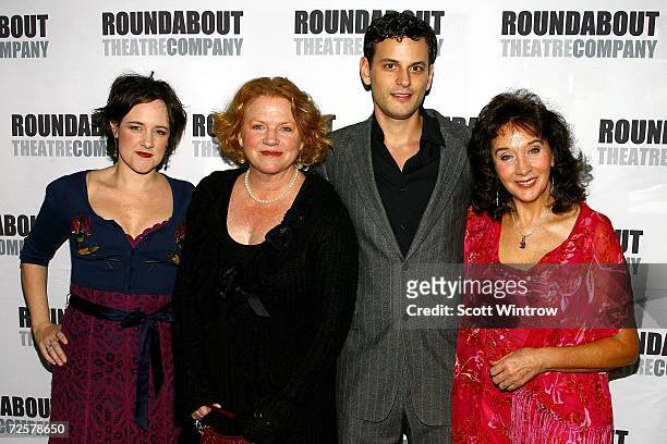 Actors Karen Walsh, Becky Ann Baker, Wayne Wilcox and Sandra Shipley pose for photos following the Roundabout Theaters opening night of "Suddenly...