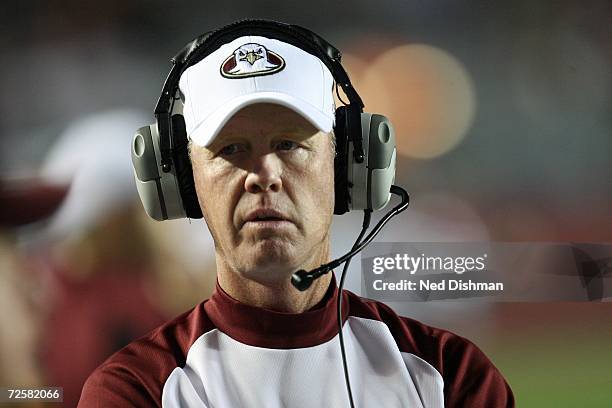 Head coach Tom O'Brien of the Boston College Eagles stands on the sideline during game against the Virginia Tech Hokies at Alumni Stadium on October...