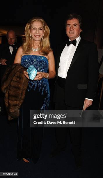 Lady Colin Campbell and guest attend the Red Cross London Ball, at The Room By The River on November 16, 2006 in London, England.