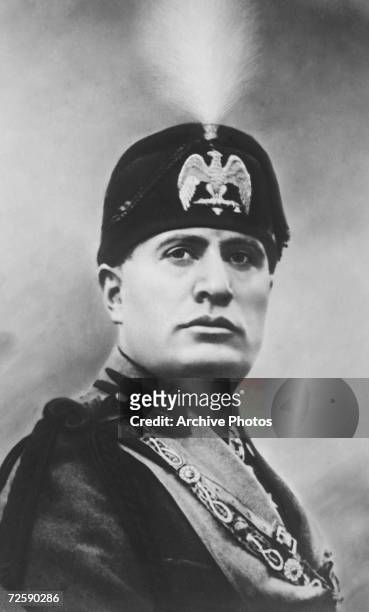 Italian dictator Benito Mussolini , circa 1930.