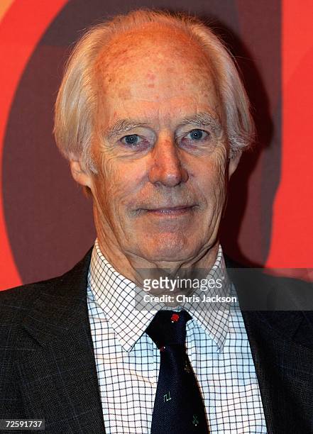 Producer Sir George Martin poses at the Launch of the New Beatles Album, "Love" at Abbey Road Studios on November 17, 2006 in London, England