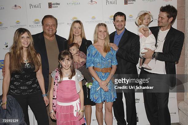 Amanda Sorvino, Paul Sorvino, Claudia Sorvino , Mira Sorvino holding son Johnny, Michael Sorvino and his girlfriend Jennifer Merrill and Mira's...
