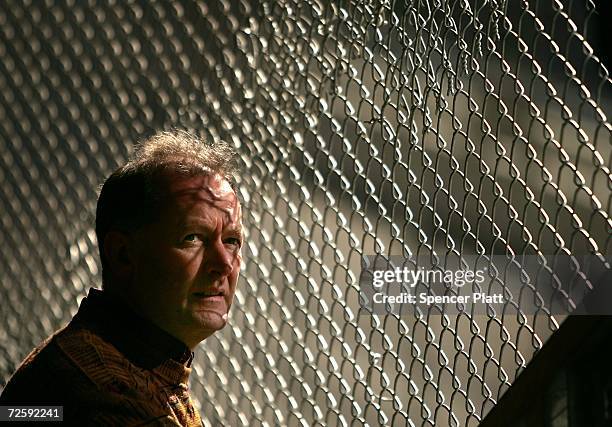 Man looks out at Ground Zero November 17, 2006 in New York City. Formal construction of the Freedom Tower will begin today with as much as 400 cubic...