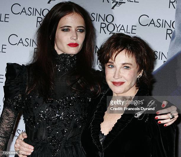 French actress Eva Green and mother actress Marlene Jobert attend the Casino Royale french Premiere at the Grand Rex in Paris.
