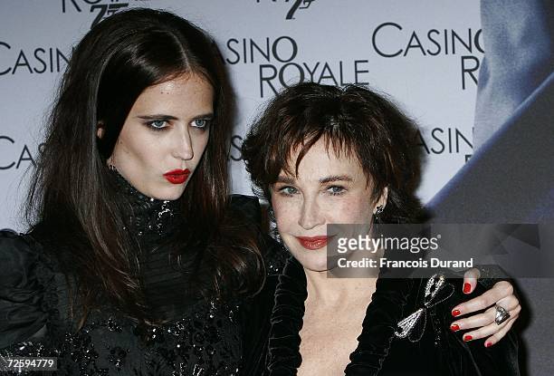French actress Eva Green and actress Marlene Jobert attend the French premiere of ''Casino Royale'' on November 17, 2006 at the Grand Rex in Paris,...