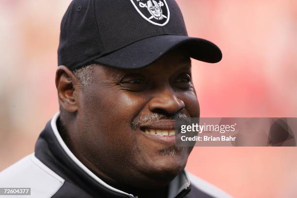 Head coach Art Shell of the Oakland Raiders appears to grimace as he walks off the field after a loss to the Kansas City Chiefs on November 19, 2006...