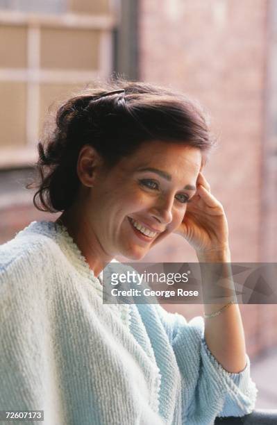 Actress Patti d'Arbanville poses in costume during the 1988 Los Angeles, California, filming of her TV movie "Crossing The Mob." D'Arbanville brief...