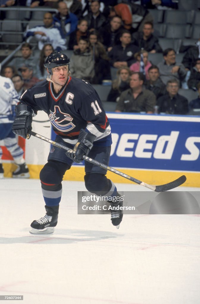 Alex Messier Canadian professional ice hockey player Mark Messier of the Vancouver ...
