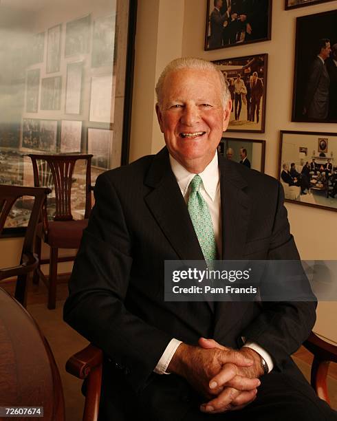 Politician James A. Baker, III poses for portraits taken for a story on the Iraq Study Group on September 29, 2006 in Houston, Texas.