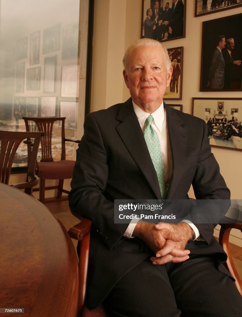 James A. Baker III in his Houston Office