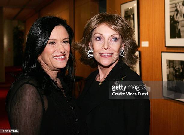 Filmmaker Barbara Kopple and actor Gregory Peck's widow, Veronique Peck, attend the ceremony to celebrate the gift of The Gregory Peck Collection at...