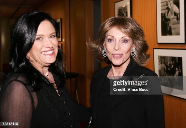 Filmmaker Barbara Kopple and actor Gregory Peck's widow, Veronique Peck, attend the ceremony to celebrate the gift of The Gregory Peck Collection at...