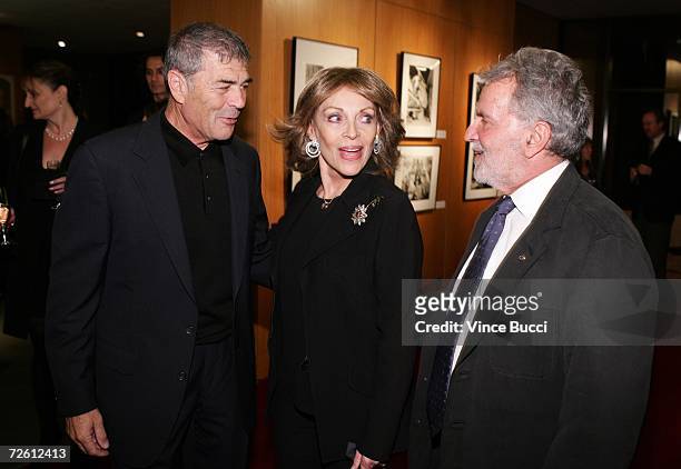 Actor Robert Forster, actor Gregory Peck's widow, Veronique Peck and AMPAS President Sid Ganis attend the ceremony to celebrate the gift of The...