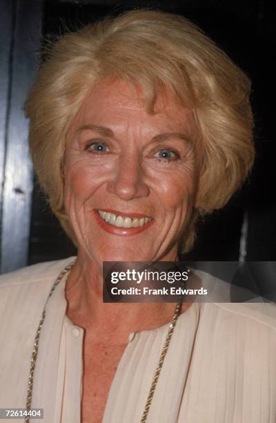 American actress Jeanne Cooper, star of the long-running American TV soap 'The Young and the Restless', attends a party at La Petite Maison to...