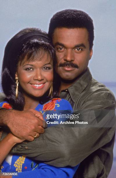 Tonya Lee Williams and Randy Brooks star in the long-running American TV soap 'The Young and the Restless', circa 1993.