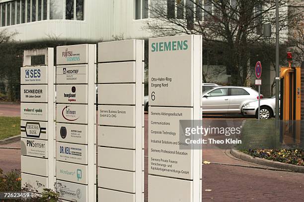 The Siemens Research Center on Otto-Hahn-Ring is seen on November 21, 2006 in Munich, Germany. Five Siemens executives have been arrested in raids at...
