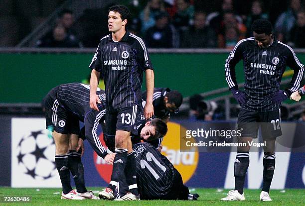 Michael Ballack of Chelsea during the UEFA Champions League Group A match between Werder Bremen and Chelsea at the Weser Stadium on November 22, 2006...