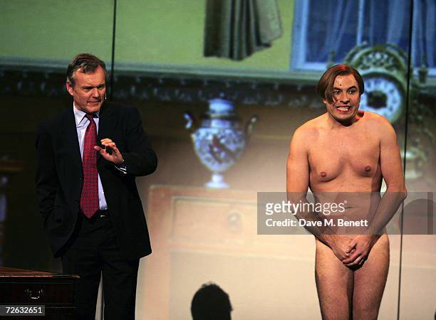 Actor Anthony Head and David Walliams perform on stage at the Little Britain charity gala performance in aid of Comic Relief, at the Hammersmith...