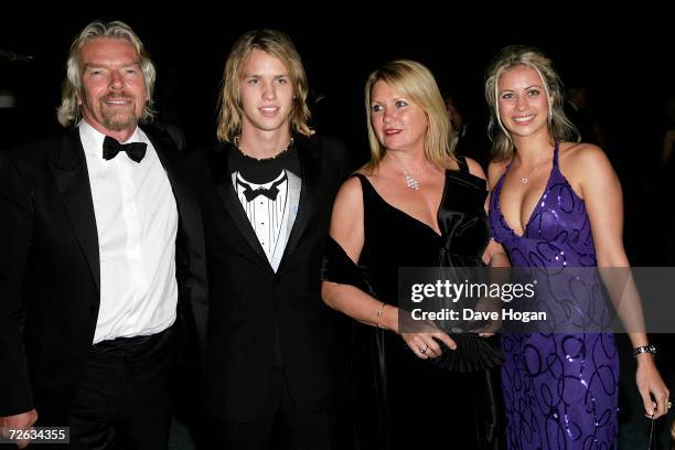 Sir Richard Branson, Sam Branson, Joan Templeman and Holly Branson attend the Casino Royale After Party held in Berkley Square on November 14 in...