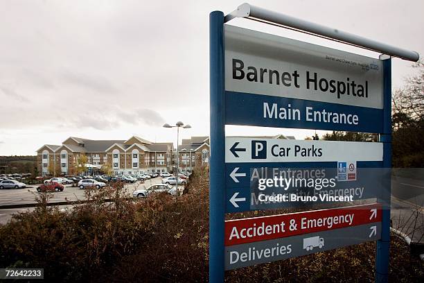 General view of Barnet General Hospital where staff that came into close contact with Alexander Litvinenko are being tested for evidence of Radiation...