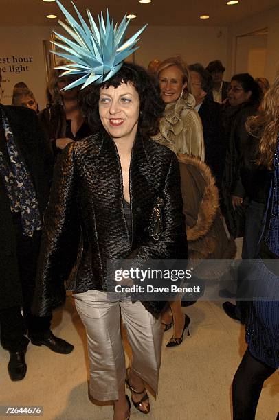 Isabella Blow attends Damien Hirst's Murderme Collection Private Viewing at The Serpentine Gallery on November 24, 2006 in London, England.