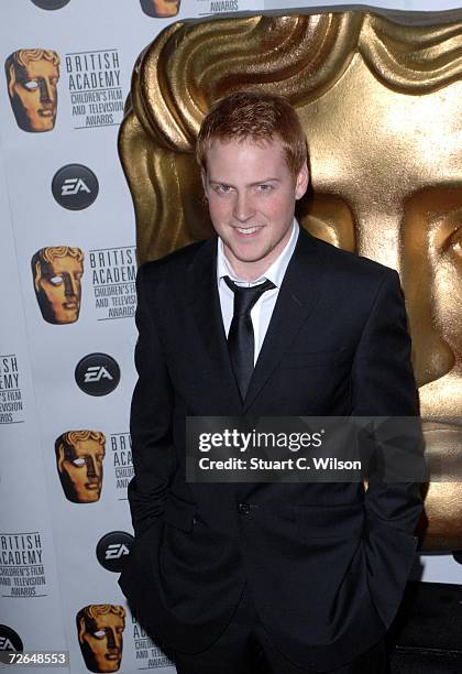 Actor Charlie Clements arrives for the British Academy Children's Film & Television Awards 2006 at the Hilton, Park Lane on November 26, 2006 in...