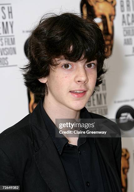 Actor Skandar Keynes arrives at the 11th British Academy Children's Film & Television Awards at the Park Lane Hilton hotel on November 26, 2006 in...