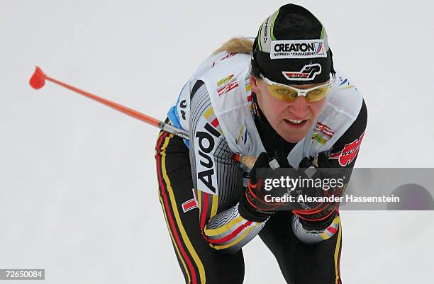 Viola Bauer of Germany in action during the Classic Sprint Cross Country event, at the FIS World Cup Nordic Opening 2006 on November 25, 2006 in...