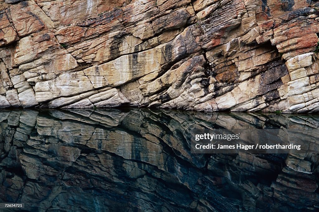 Wedge reflection, Horseshoe Lake, Jasper National Park, UNESCO World Heritage Site, Alberta, Canada, North America