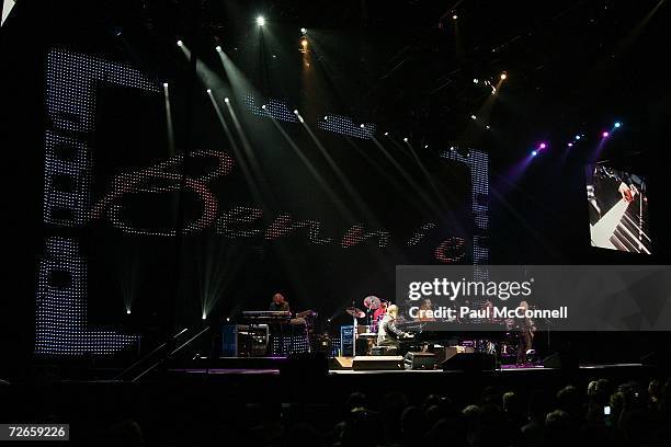 Musician Elton John plays the first of 3 Sydney concerts on his The Captain And The Kid Tour at the Sydney Entertainment Centre on November 28, 2006...