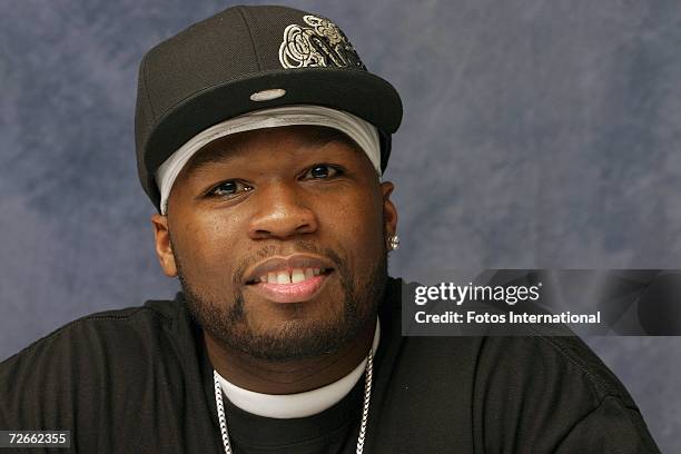 Actor/rapper Curtis "50 Cent" Jackson speaks to the media at the Beverly Wilshire Hotel on November 17, 2006 in Los Angeles, California.