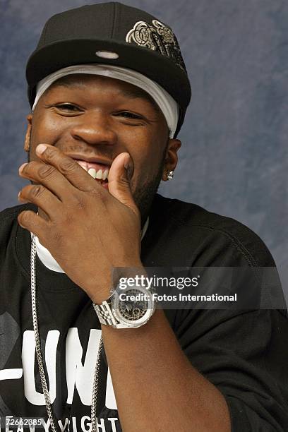 Actor/rapper Curtis "50 Cent" Jackson speaks to the media at the Beverly Wilshire Hotel on November 17, 2006 in Los Angeles, California.