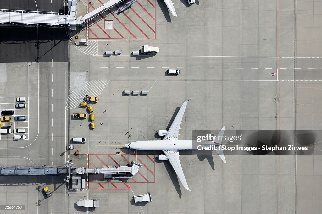 Aerial view of airplane