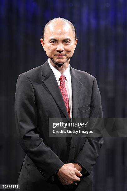 Shoe Designer Jimmy Choo smiles after recieving his Lifetime Achievement Award from the Minister of Culture Arts and Heritage on the third day of...