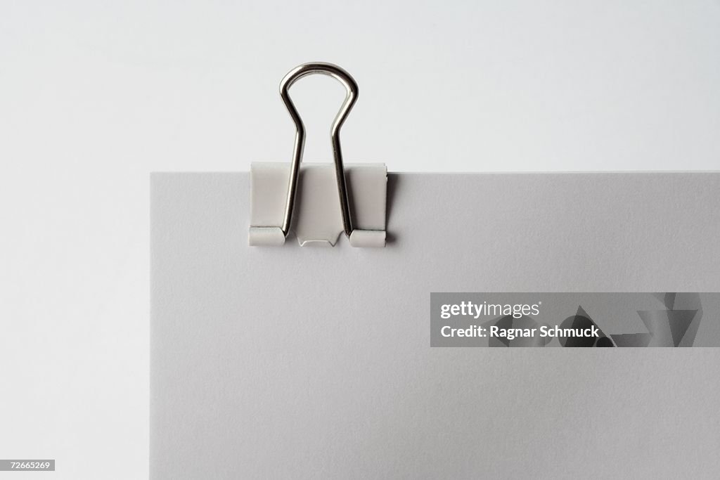 Binder clip on document