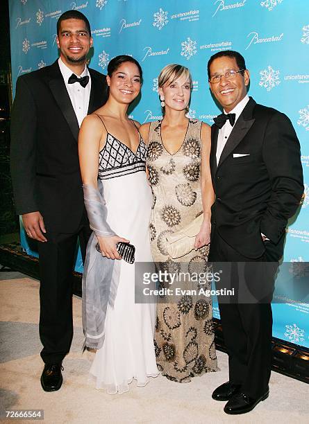 Television personality Bryant Gumbel, wife Hilary Quinlan, daughter Jillian and son Bradley attend the Third Annual UNICEF Snowflake Ball at...