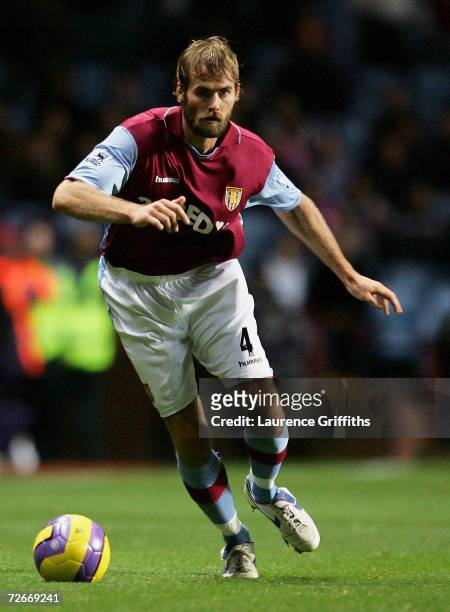 Olof Mellberg of Aston Villa in action during the Barclays Premiership match between Aston Villa and Middlesbrough at Villa Park on November 25, 2006...
