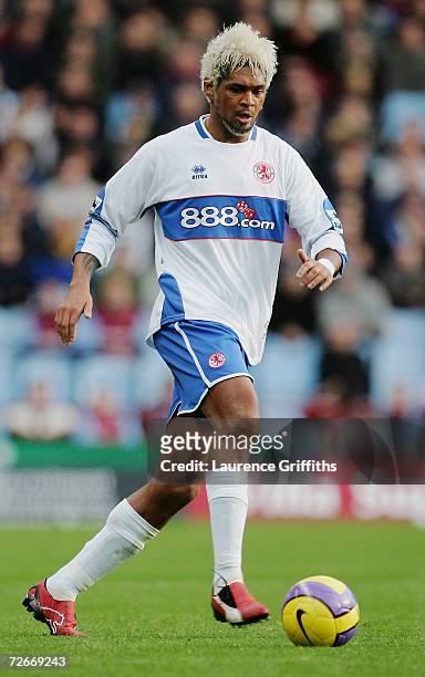Abel Xavier of Middlesbrough in action during the Barclays Premiership match between Aston Villa and Middlesbrough at Villa Park on November 25, 2006...