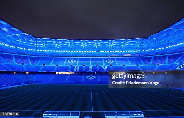 Overview of Hamburg's AOL Arena after the training session of Hamburger SV on November 29, 2006 in Hamburg, Germany.