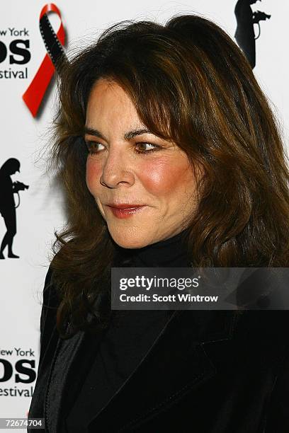 Actress Stockard Channing arrives for a screening of "3 Needles" during the opening of The New York Aids Film Festival held at the United Nations Dag...