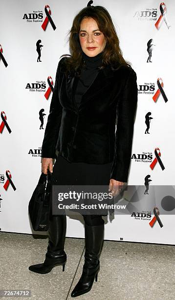 Actress Stockard Channing arrives for a screening of "3 Needles" during the opening of The New York Aids Film Festival held at the United Nations Dag...