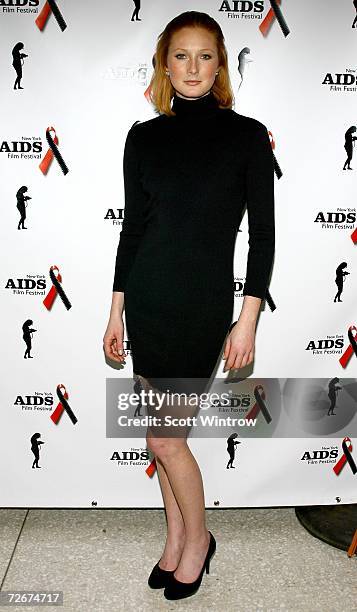 Actress Maggie Rizer arrives for a screening of "3 Needles" during the opening of The New York Aids Film Festival held at the United Nations Dag...