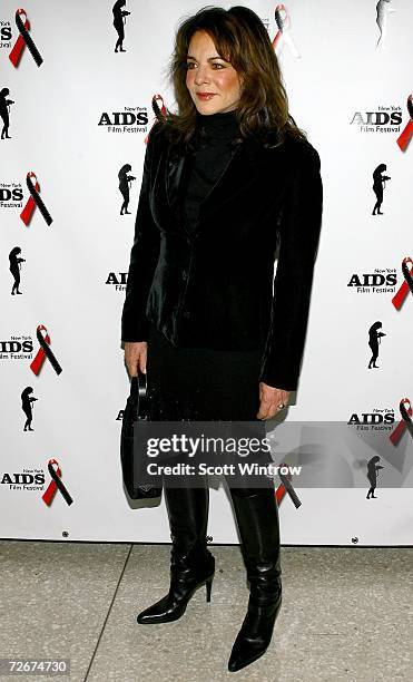 Actress Stockard Channing arrives for a screening of "3 Needles" during the opening of The New York Aids Film Festival held at the United Nations Dag...