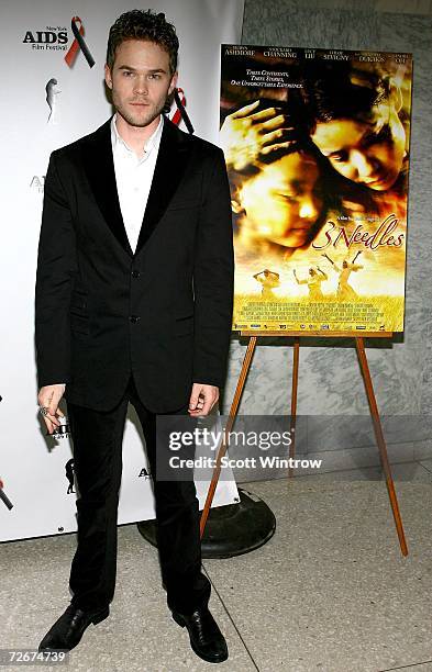 Actor Shawn Ashmore arrives for a screening of "3 Needles" during the opening of The New York Aids Film Festival held at the United Nations Dag...