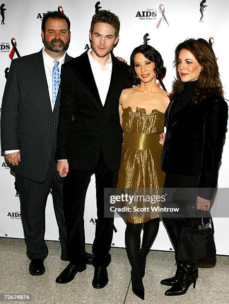 Director Thom Fitzgerald, actor Shawn Ashmore, actress Lucy Liu and actress Stockard Channing arrive for a screening of "3 Needles" during the...