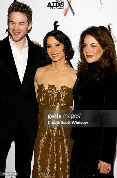 Actor Shawn Ashmore, actress Lucy Liu and actress Stockard Channing arrive for a screening of "3 Needles" during the opening of The New York Aids...