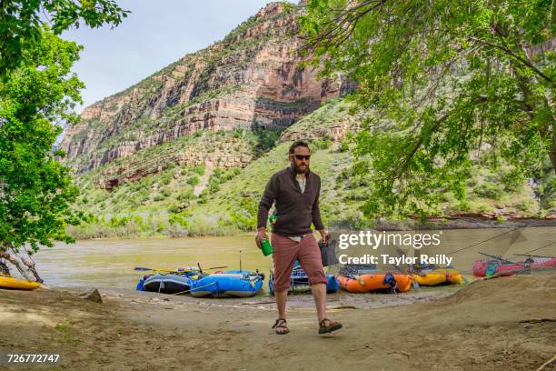 rafting the yampa - dinosaur national monument stock pictures, royalty-free photos & images