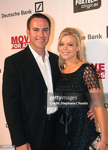 Actress Holly Brisley and husband arrive at the MOVE for AIDS event, launching photographer James Houston?s new MOVE photographic book, at the...