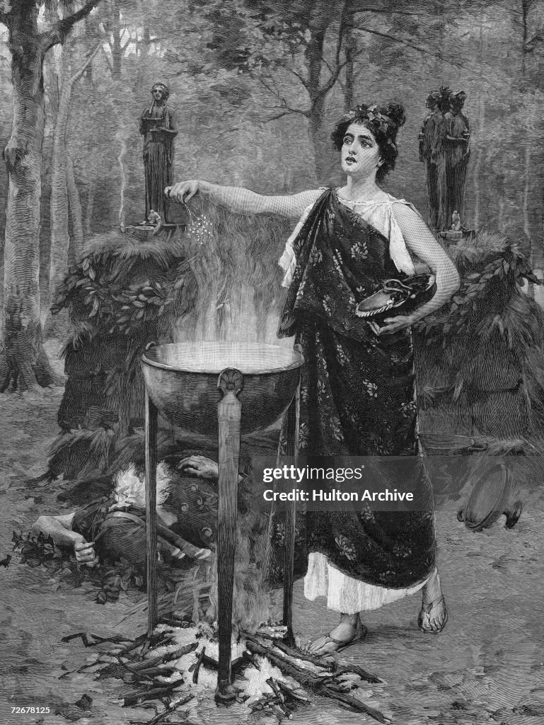 Medea Magic Medea, an enchantress from Greek mythology, casts one of her magic ...