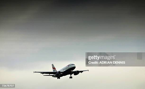 United Kingdom: A British airways jet prepares to land at London's Heathrow airport, 30 November 2006. British Airways was warning up to 33,000...